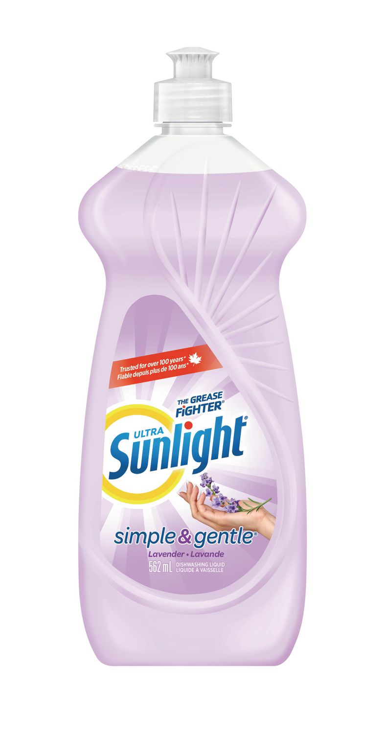 Sunlight Ultra Dishwashing Liquid, Simple and Gentle Lavender Scent - 562 mL