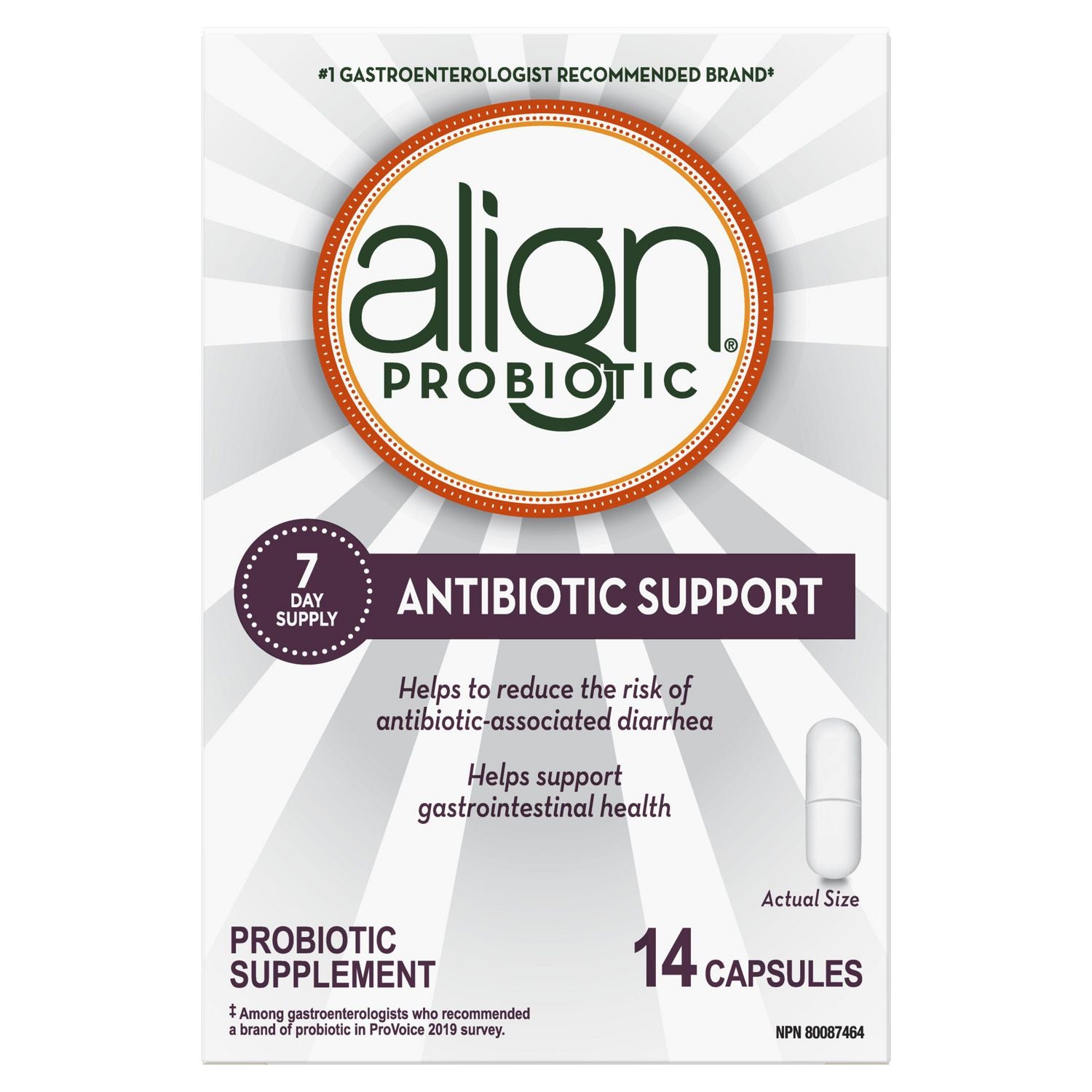 Align Probiotic Supplement, Antibiotic Support - 14 capsules