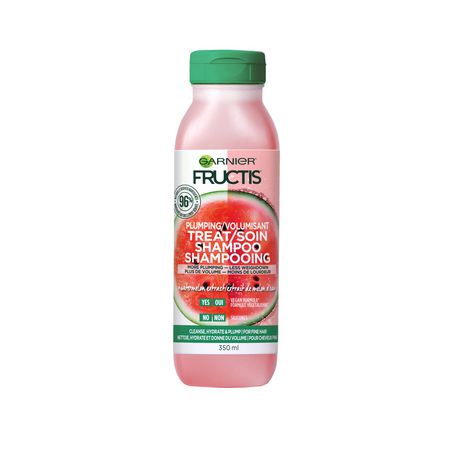 Garnier Fructis Plumping Treat Shampoo, Watermelon Extract - 350 ml