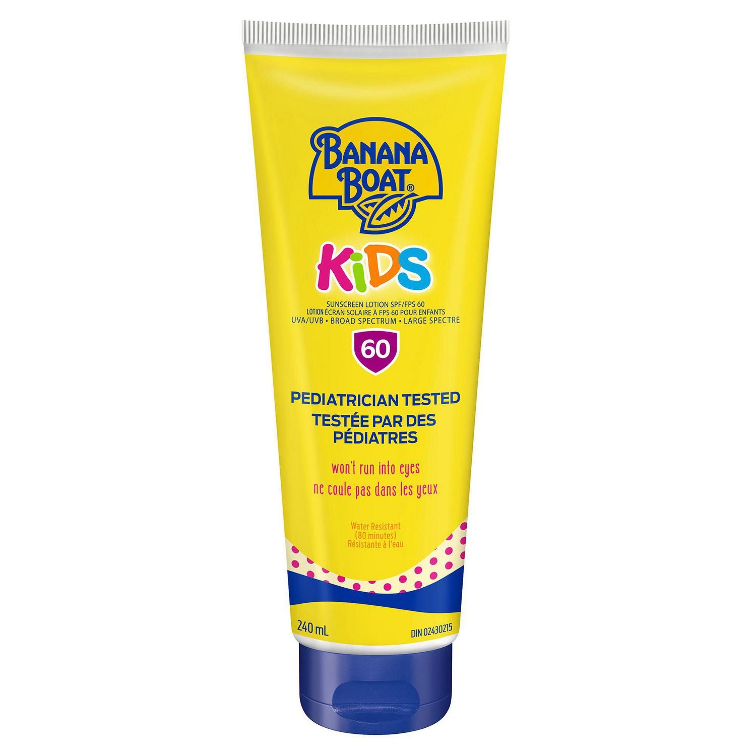 Banana Boat Kids Sunscreen Lotion SPF 60, Water Resistant - 240 mL 