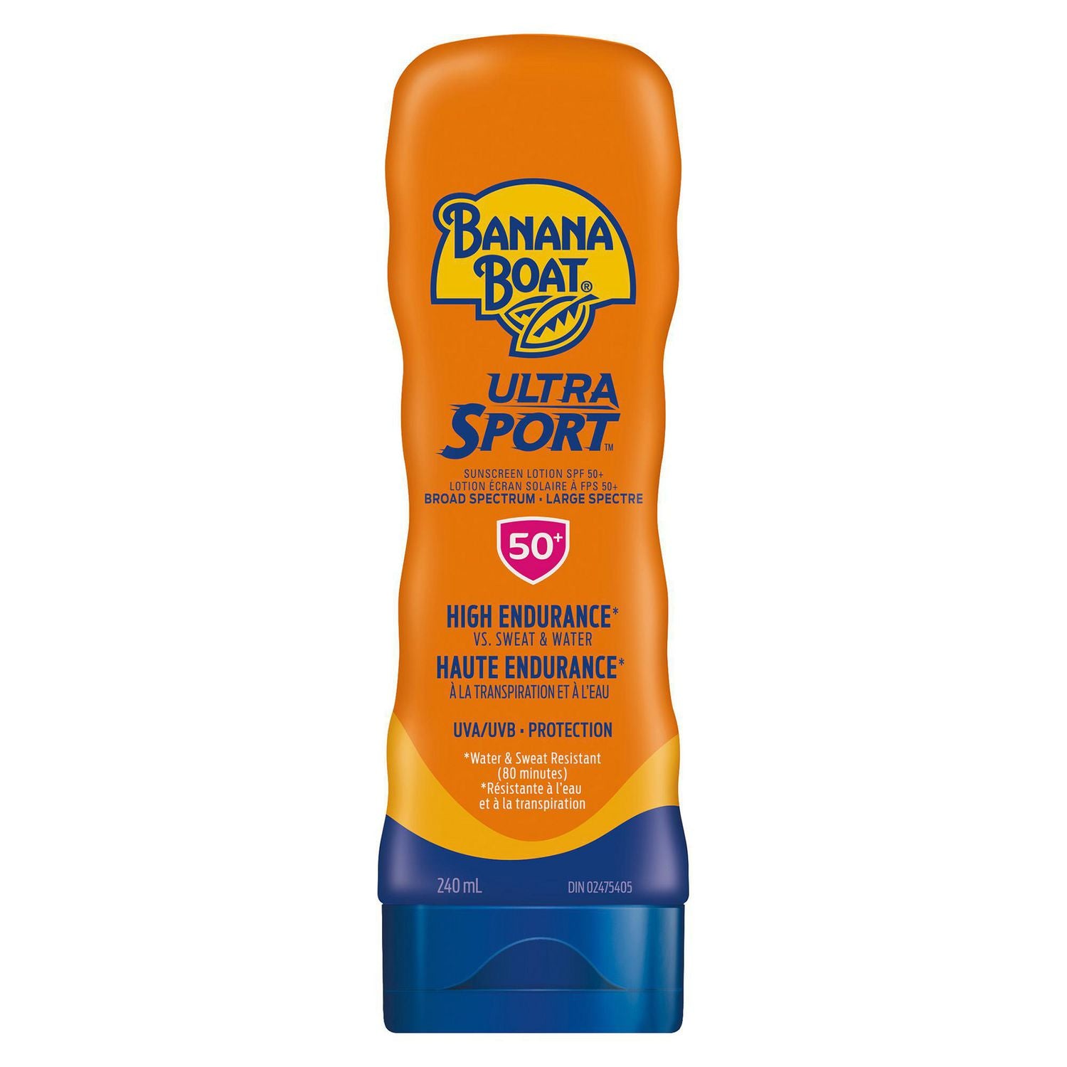 Banana Boat Ultra Sport Clear Sunscreen Lotion, High Endurance VS. Sweat And Water, SPF 50+ - 240 mL 