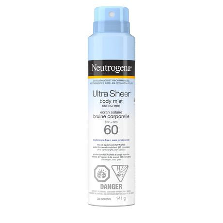 Neutrogena Ultra Sheer Body Mist Sunscreen SPF 60 - 141 g