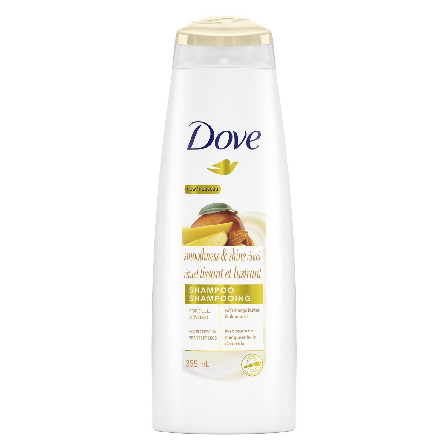 Dove Smoothness and Shine Ritual Shampoo with Mango Butter & Almond Oil - 355 ml