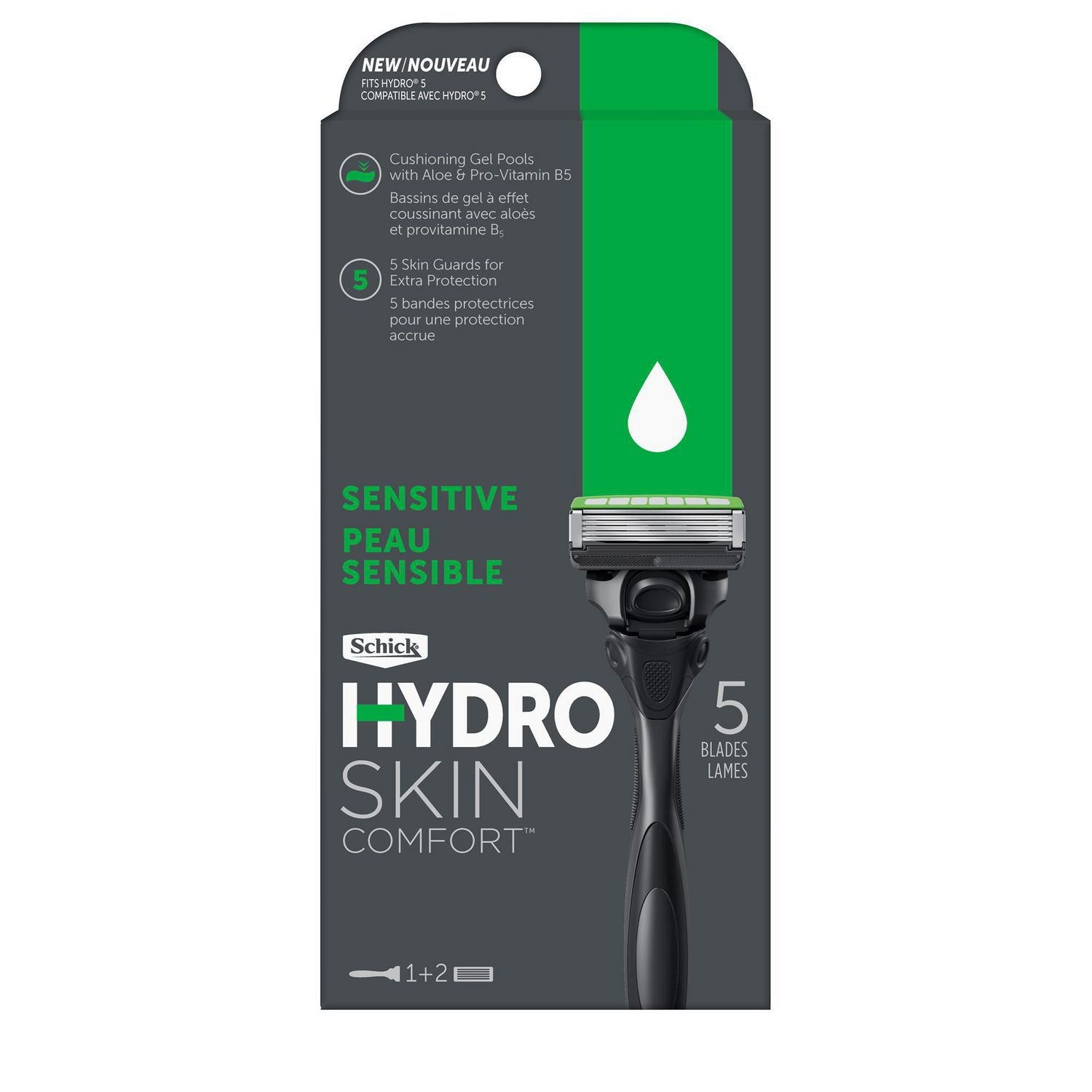 Schick Hydro Sensitive Skin Comfort - 1 razor, 2 cartridges