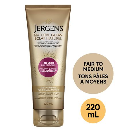 Jergens Natural Glow Tanning Lotion, Fair to Medium Shade - 220 ml