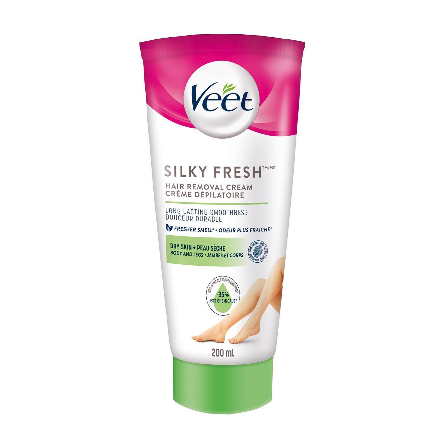 Veet Silky Fresh Hair Removal Cream for Legs & Body, Dry Skin - 200 mL