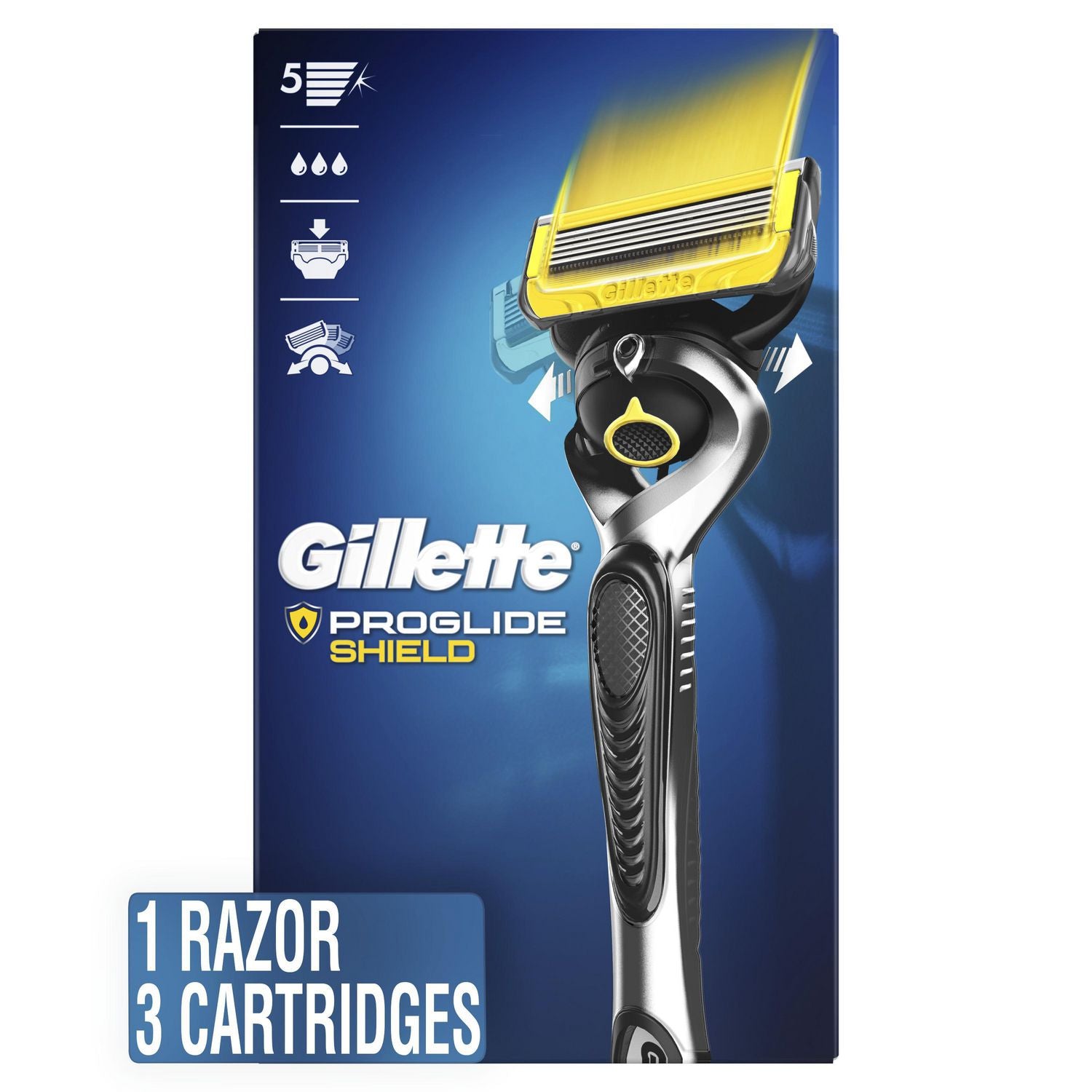 Gillette ProGlide Shield Men's Razor - 1 razor, 3 cartridges
