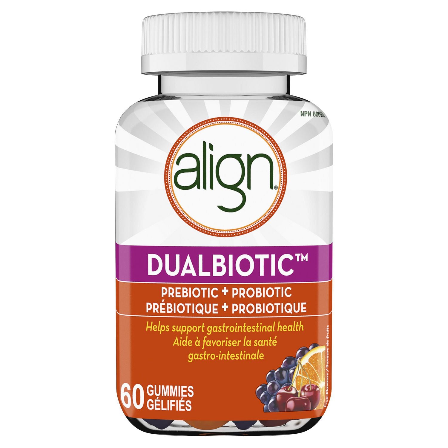 Align DualBiotic Prebiotic + Probiotic Gummies - 60 gummies