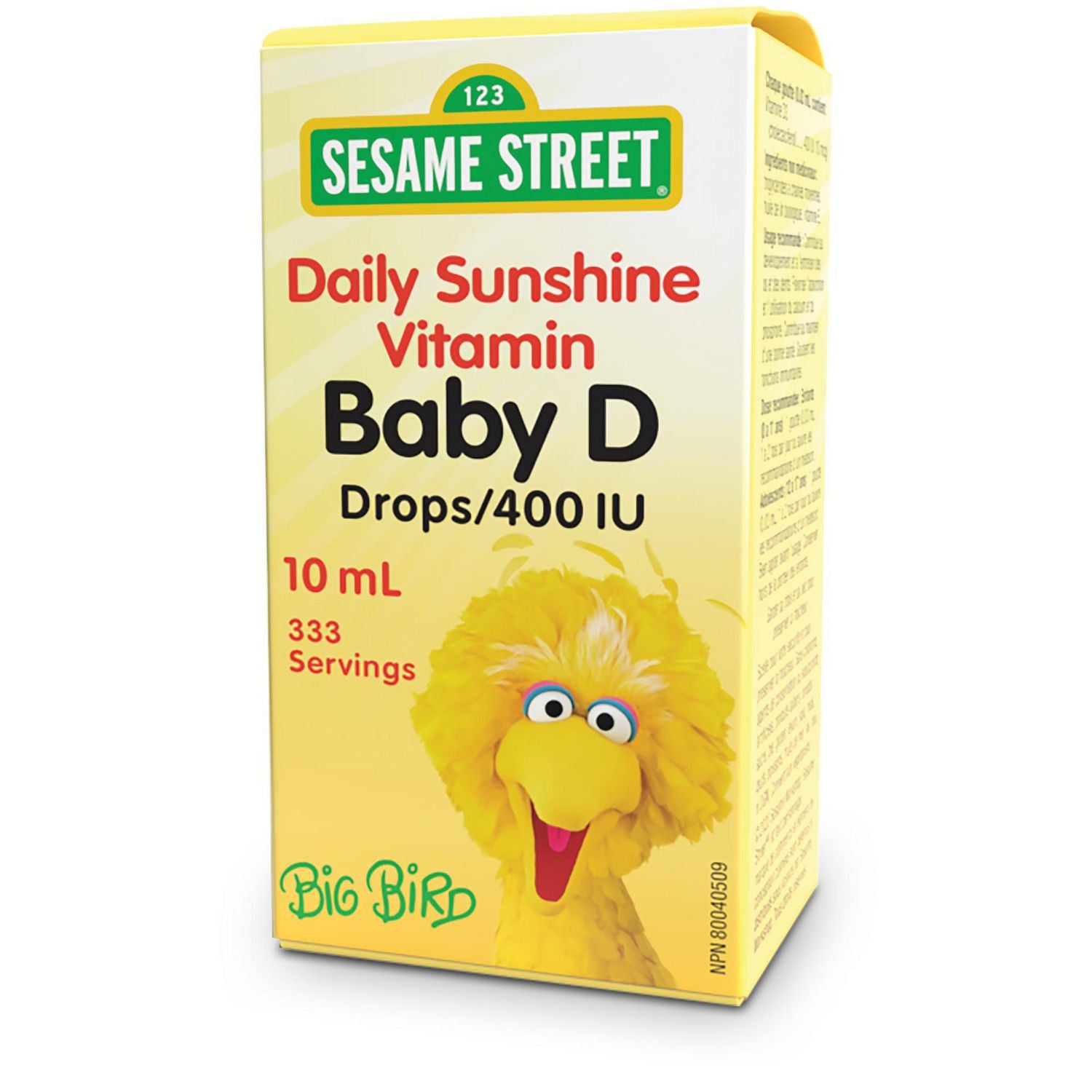 Webber Naturals Sesame Street Daily Sunshine Vitamin Baby D Drops 400 IU - 10 ml