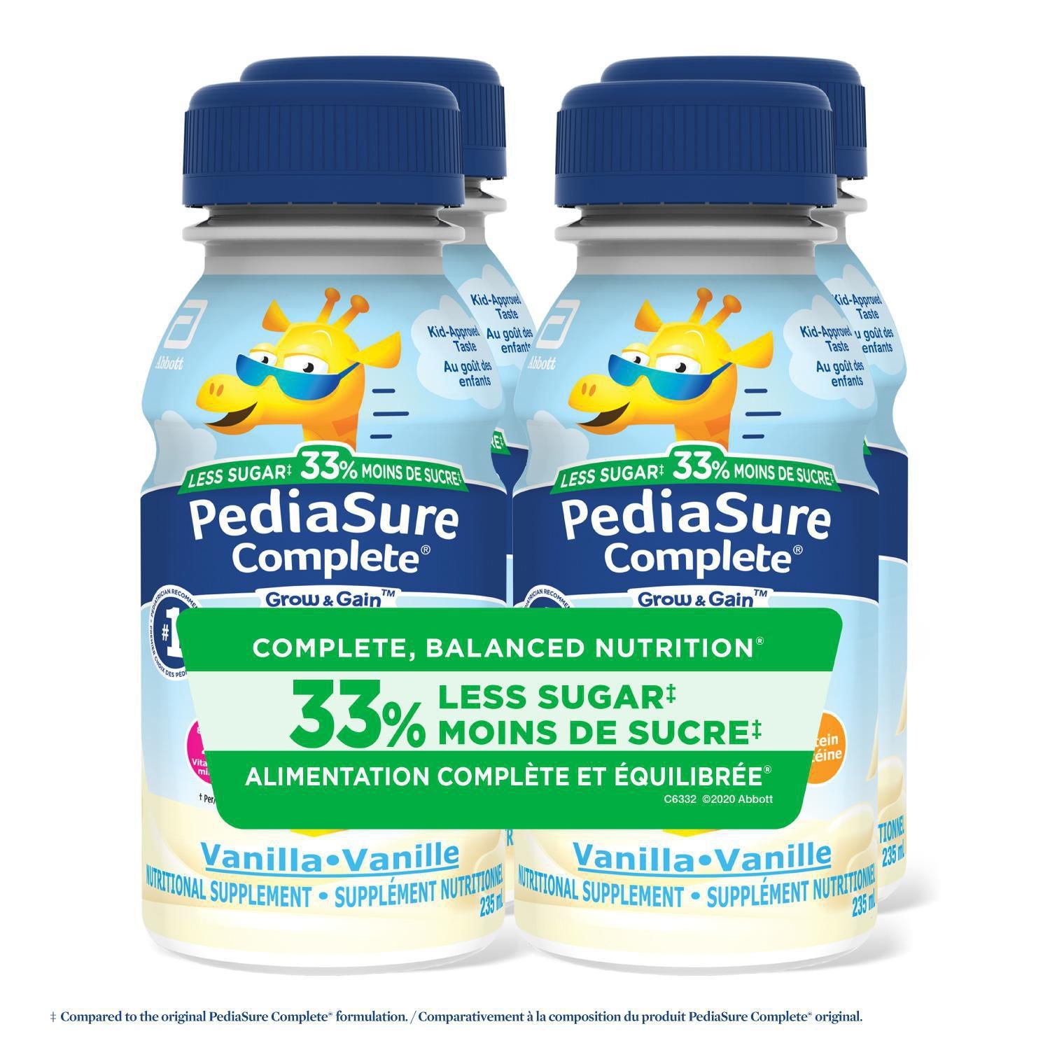 PediaSure Complete Reduced Sugar Supplement - 4 x 235 mL