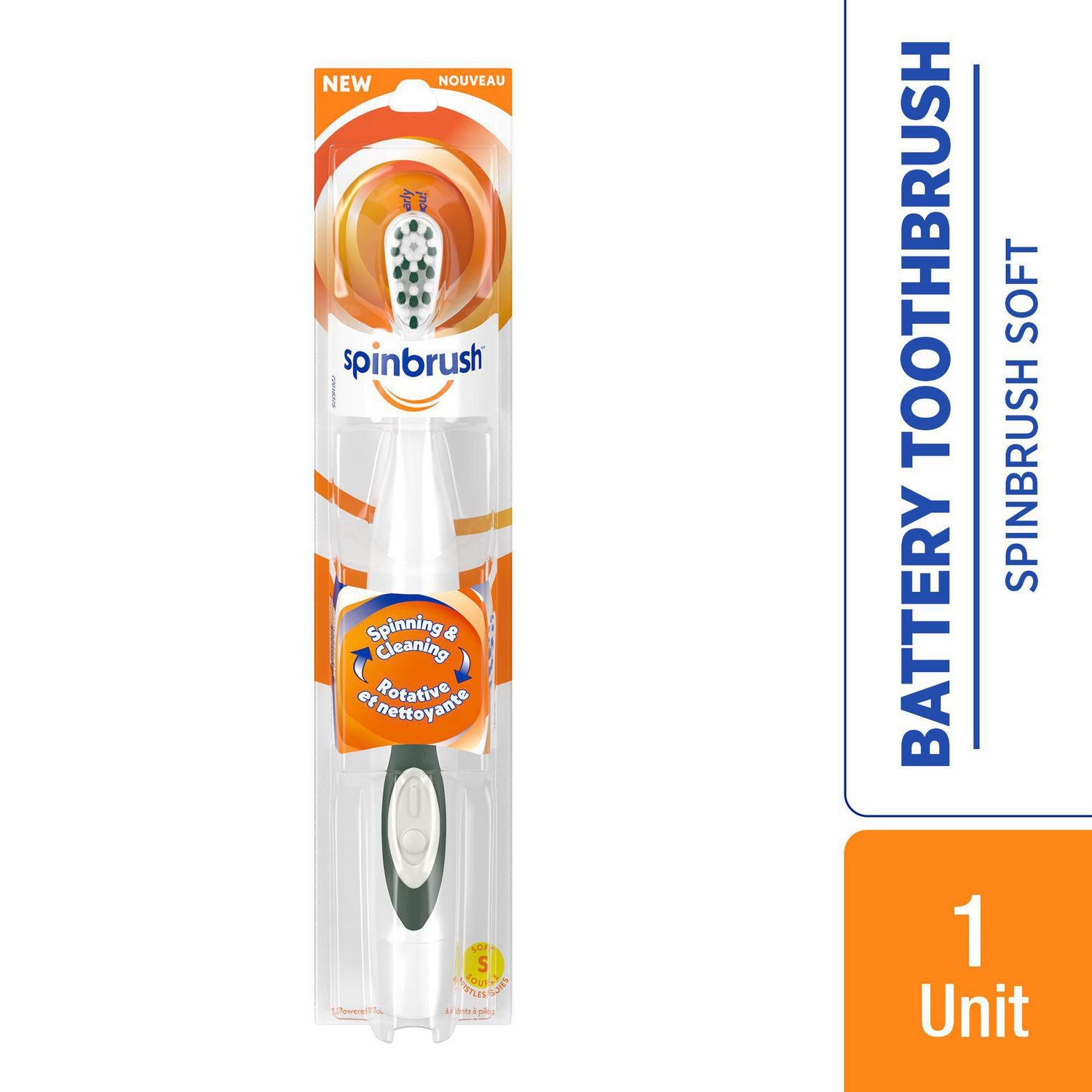 Arm & Hammer Spinbrush, Soft - 1 unit, battery included