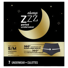 Load image into Gallery viewer, Always Zzzz Overnight Disposable Period Underwear, Small-Medium - 7 underwears
