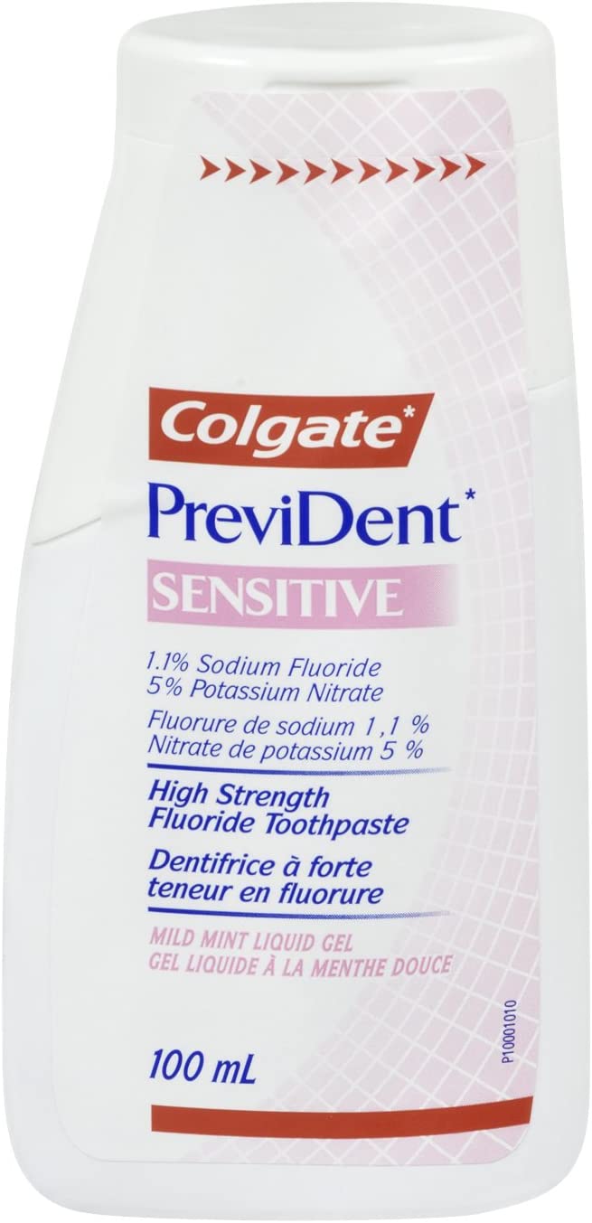 Colgate PreviDent, Sensitive, High Strength Fluoride Toothpaste, Mild Mint Liquid Gel - 100mL