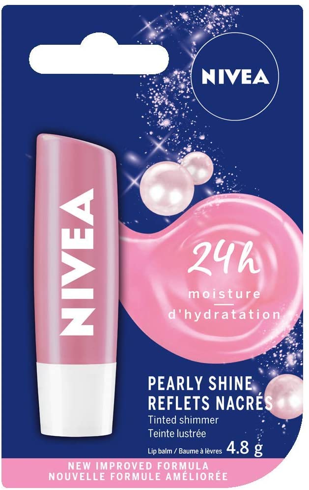 Nivea Pearly Shine 24-Hour Moisture Lip Balm - 4.8 g