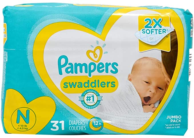 Pampers Newborn Swaddlers Jumbo Pack - 31 diapers