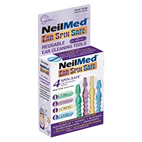 NeilMed Ear Spin Safe, 4 Spin-Safe Ear Cleaning Tools