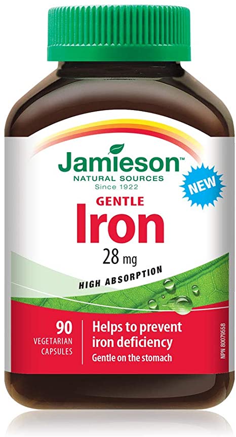 Jamieson Gentle Iron, 28 mg - 90 capsules