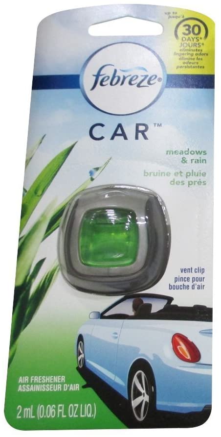 Febreze Car Vent Clips, Meadows & Rain - 2 pieces