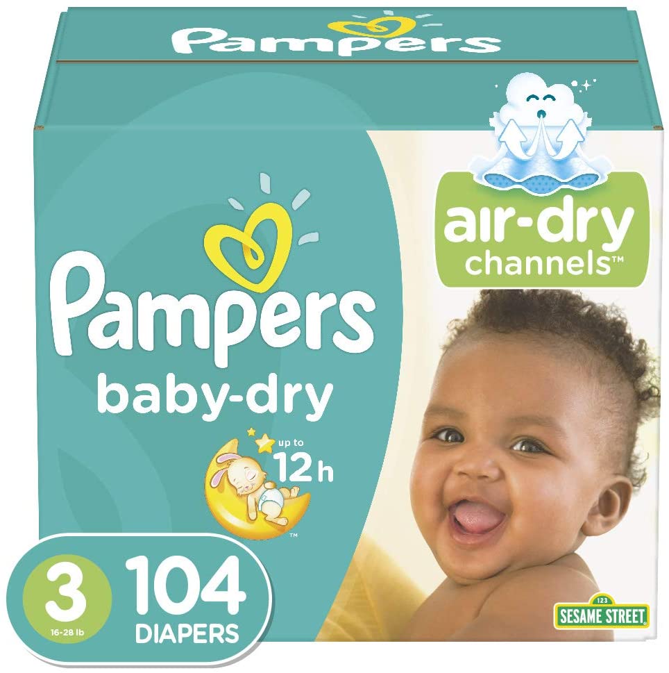 Pampers Baby-Dry, Size 3 - 104 diapers