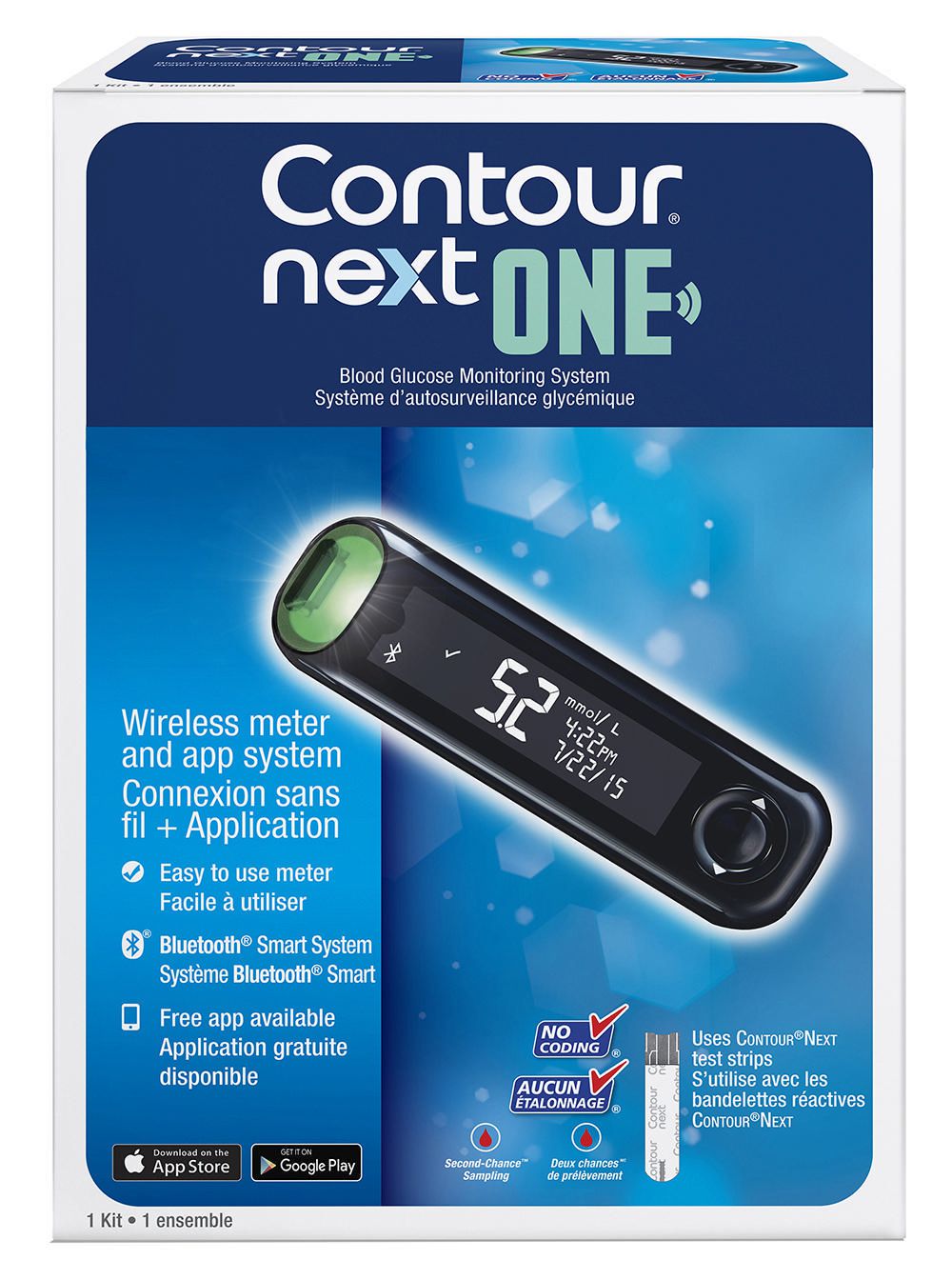 Contour Next One Blood Glucose Monitoring System with Bluetooth