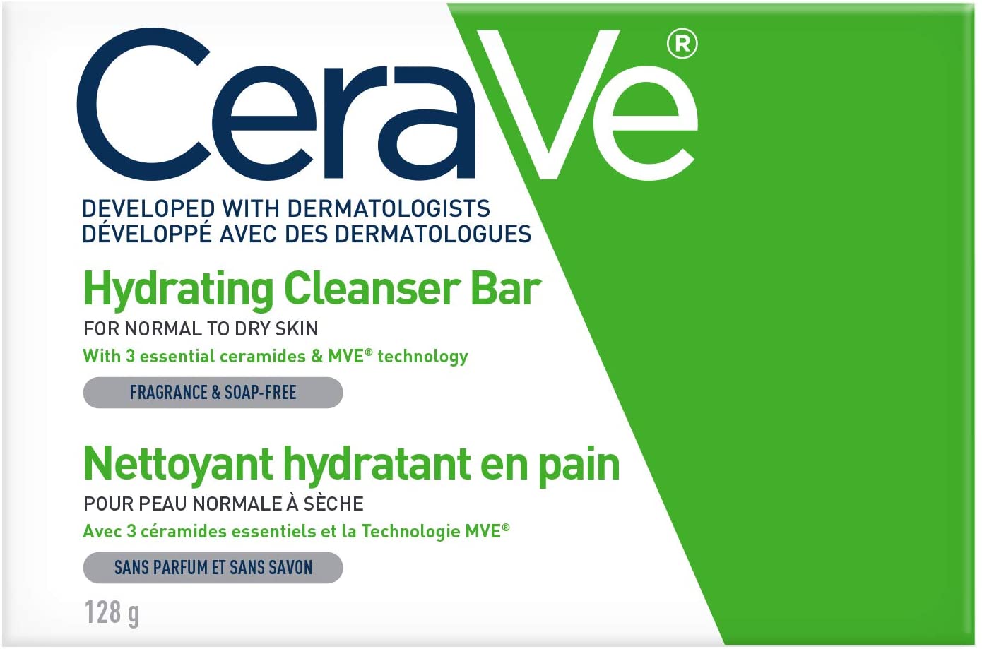 Cerave Hydrating Cleanser Bar With 3 Essential Ceramides & MVE Technology, For Normal To Dry Skin