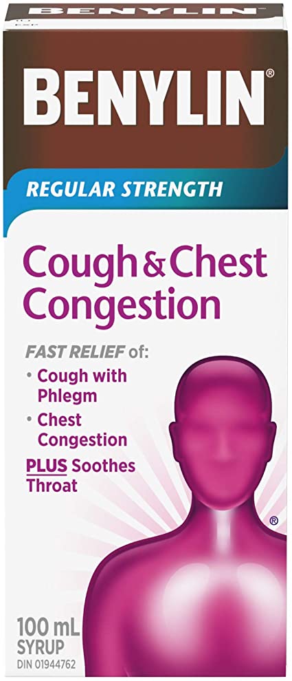 Benylin Regular Strength Cough & Chest Congestion Syrup - 100 ml