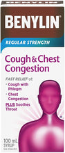 Load image into Gallery viewer, Benylin Regular Strength Cough &amp; Chest Congestion Syrup - 100 ml
