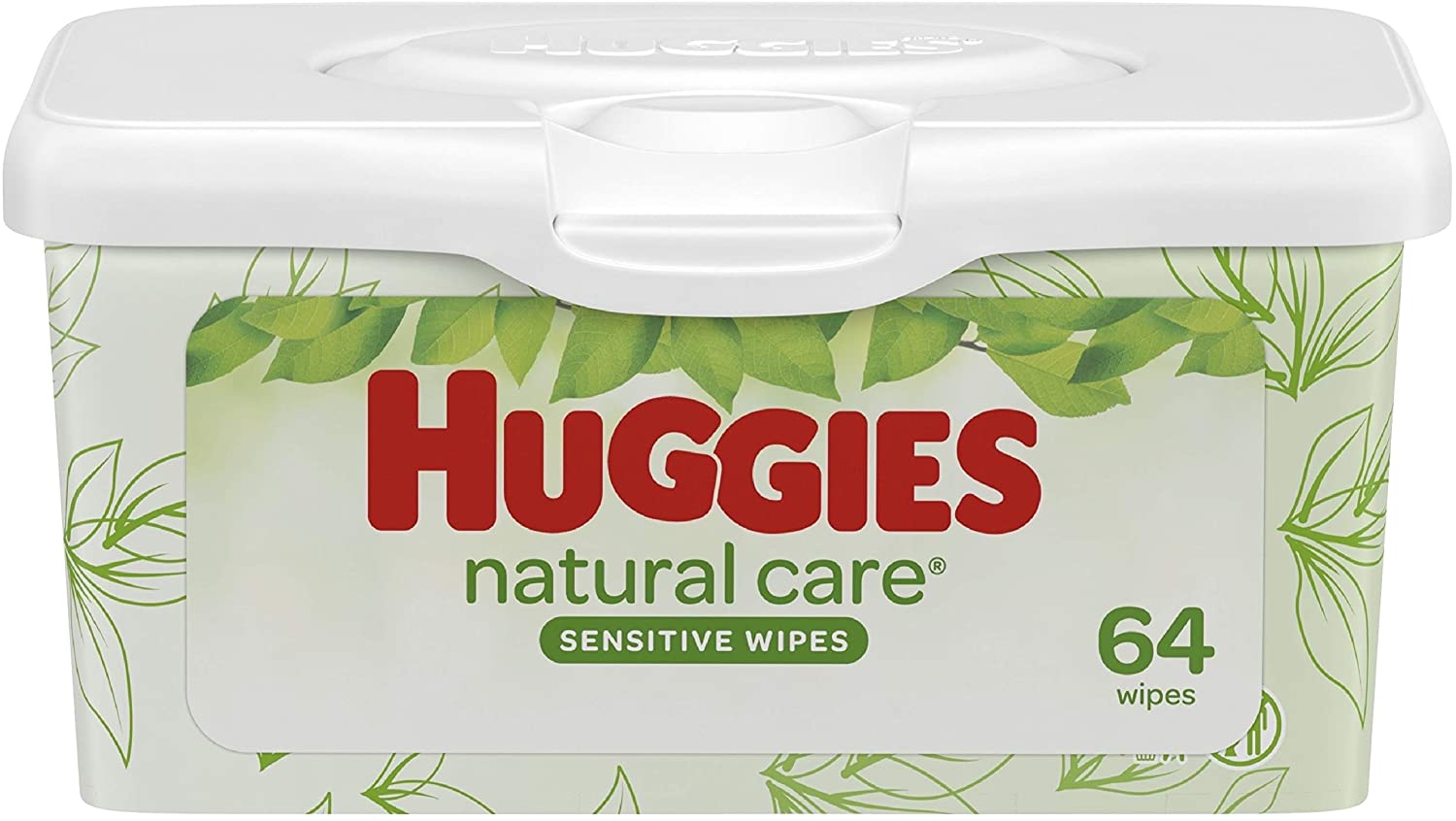 Huggies Natural Care Sensitive Wipes, Pop-Up Tub - 64 wipes