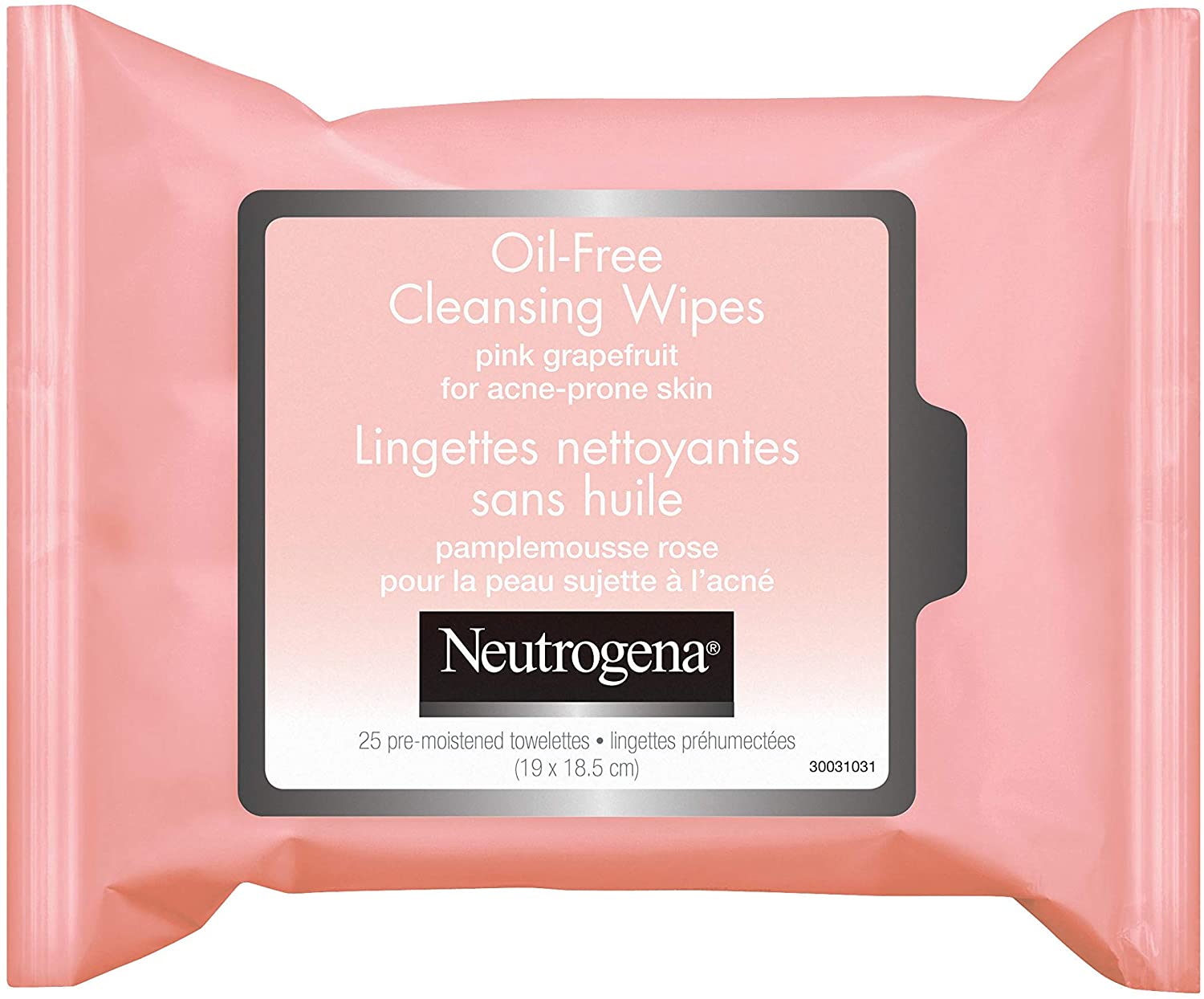 NEUTROGENA Oil-Free Cleansing Wipes Pink Grapefruit 25 pre-moistened towelletes