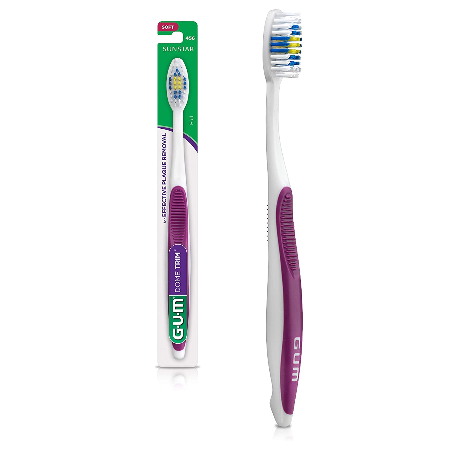 GUM Dome Trim Toothbrush 456, Soft