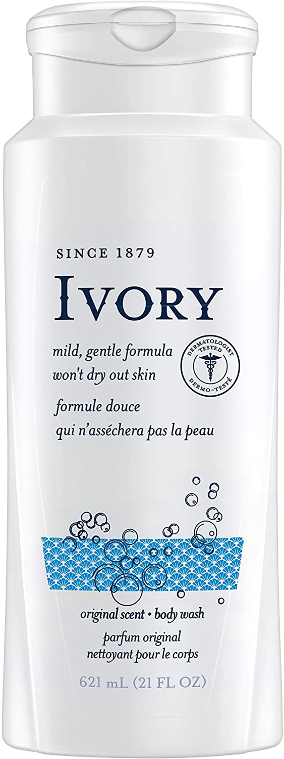 Ivory Mild Gentle Formula, Body Wash, Original Scent - 621 mL 