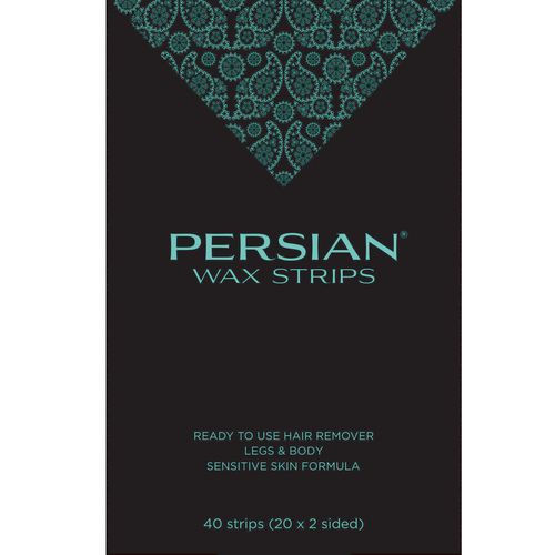 Persian Wax Strips for Legs & Body, Sensitive Skin Formula - 40 strips (20 x 2 sided)