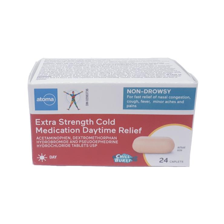 Atoma Extra Strength Cold Medicine, Daytime Relief - 24 caplets