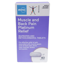 Load image into Gallery viewer, Atoma Muscle and Back Pain Platinum Relief - 40 caplets
