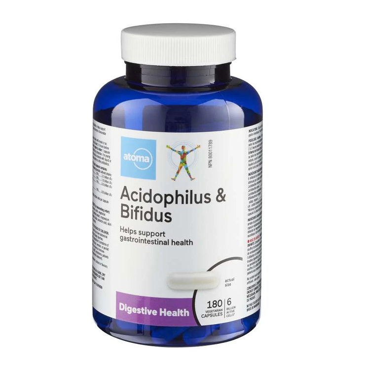 Atoma Acidophilus & Bifidus, 6 Billion Active Cells - 180 capsules