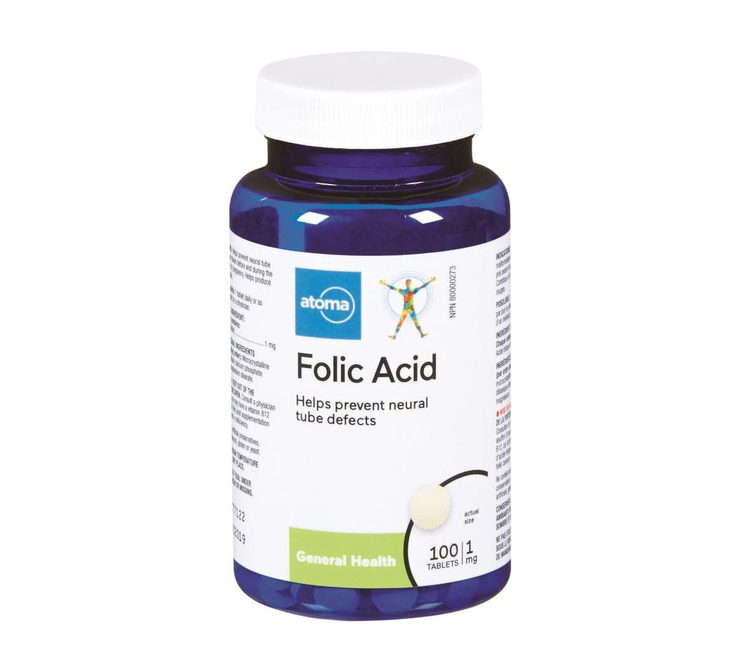 Atoma Folic Acid 1 mg - 100 tablets