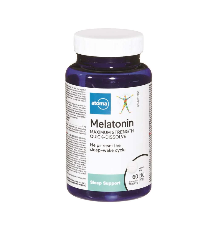 Atoma Melatonin Maximum Strength, Quick-Dissolve 10 mg - 60 tablets