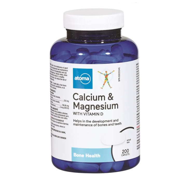 Atoma Calcium & Magnesium with Vitamin D - 200 caplets