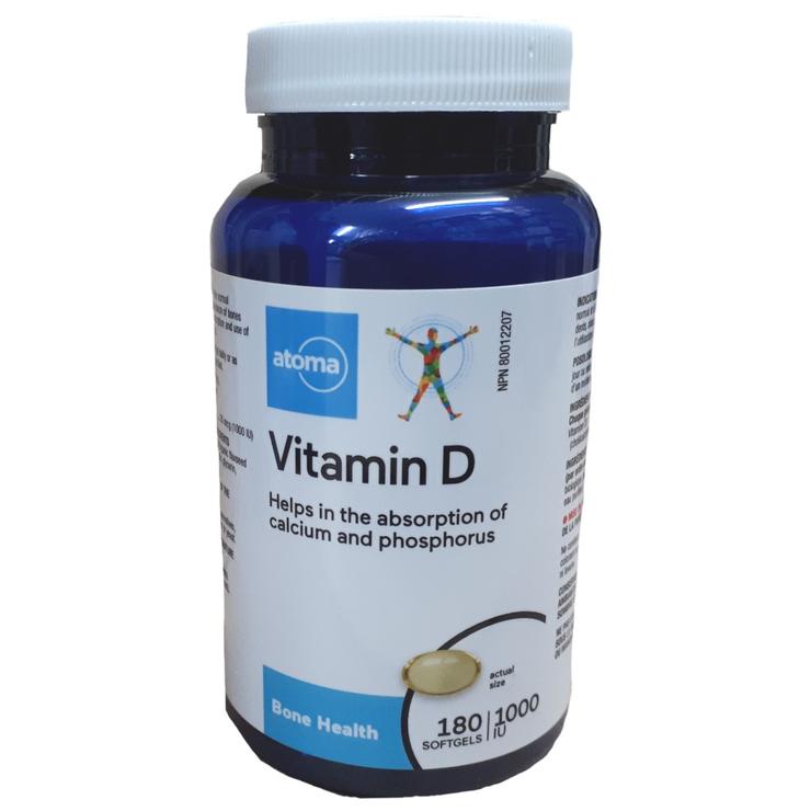 Atoma Vitamin D 1000 IU - 180 softgels
