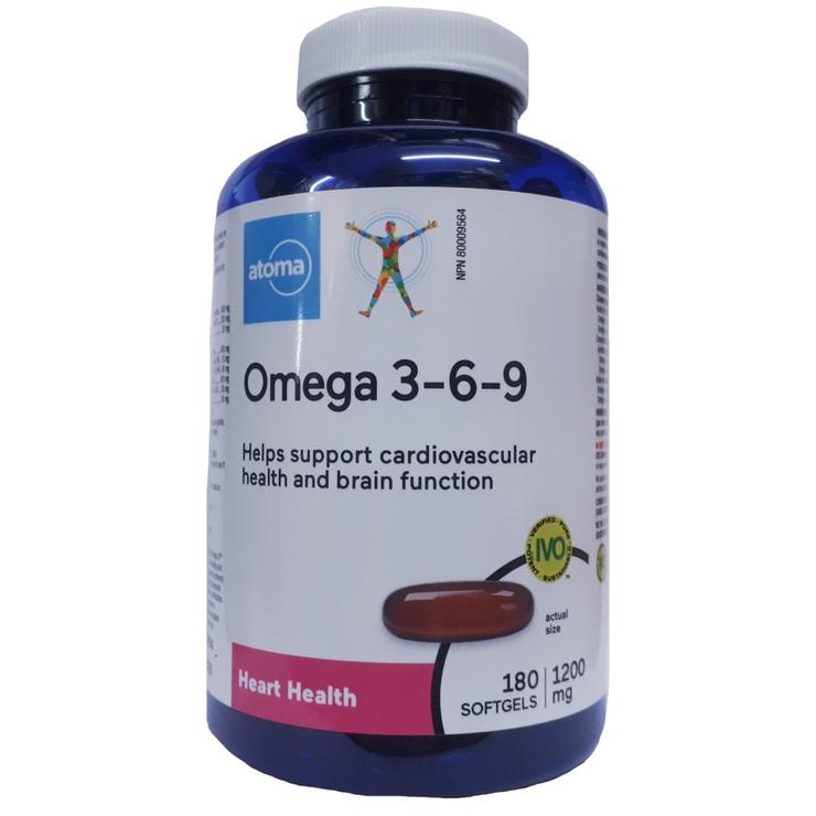 Atoma Omega-3-6-9, 1200mg - 180 Softgels