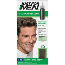Load image into Gallery viewer, Just For Men Shampoo-In Colour, Medium-Dark Brown H-40 - single application kit
