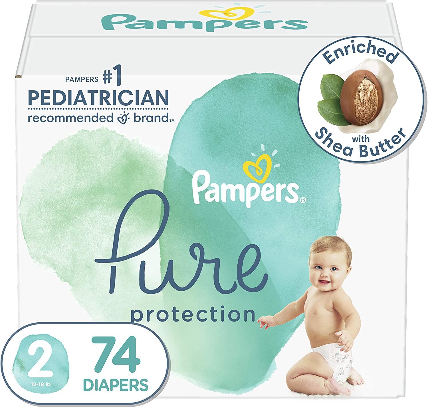 Pampers Pure Protection, Size 2 - 74 diapers