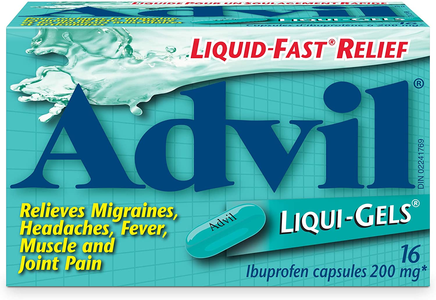 Advil Ibuprofen Liqui-Gels - 16 capsules x 200mg