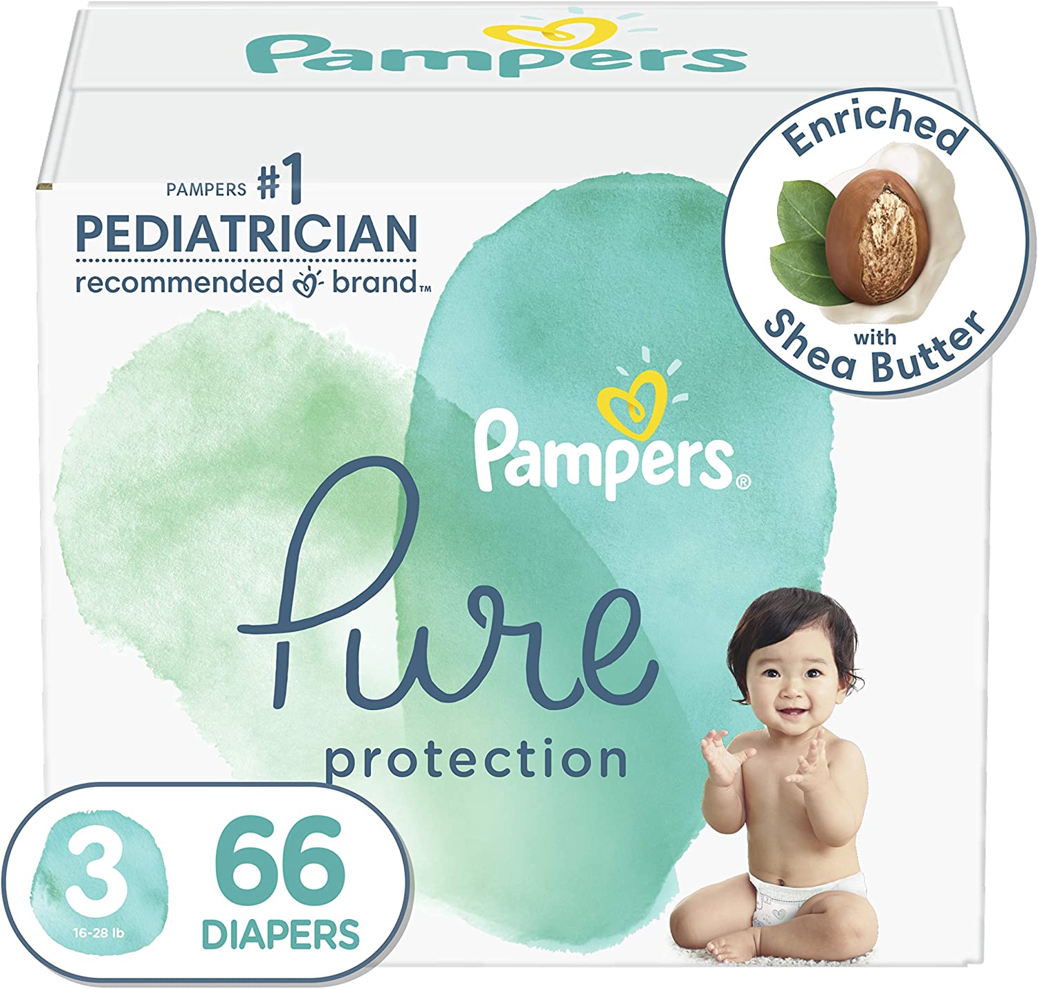 Pampers Pure Protection, Size 3 - 66 diapers