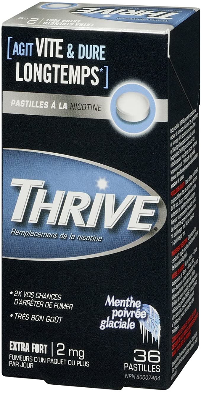 Thrive Nicotine Replacement Extra Strength Lozenges, Pepperment Chill - 2 mg x 36 pieces