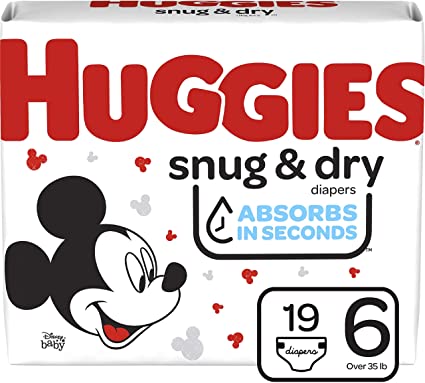 Huggies Snug & Dry, Size 6 - 19 diapers