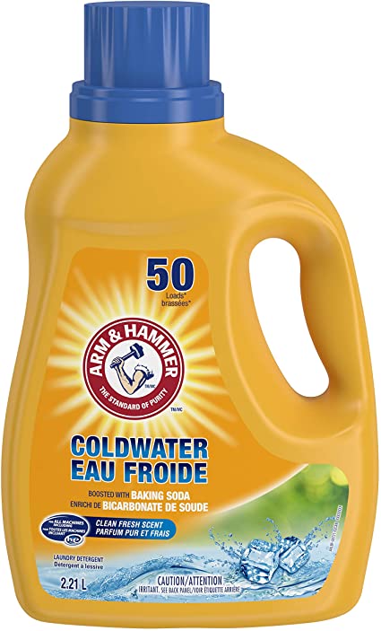 Arm & Hammer Coldwater Liquid Laundry Detergent, Clean Fresh Scent, 50 Loads - 2.21 L