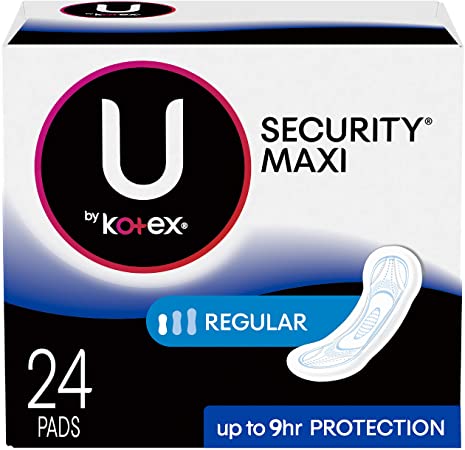 U by Kotex Security Maxi, Regular, Unscented - 24 pads