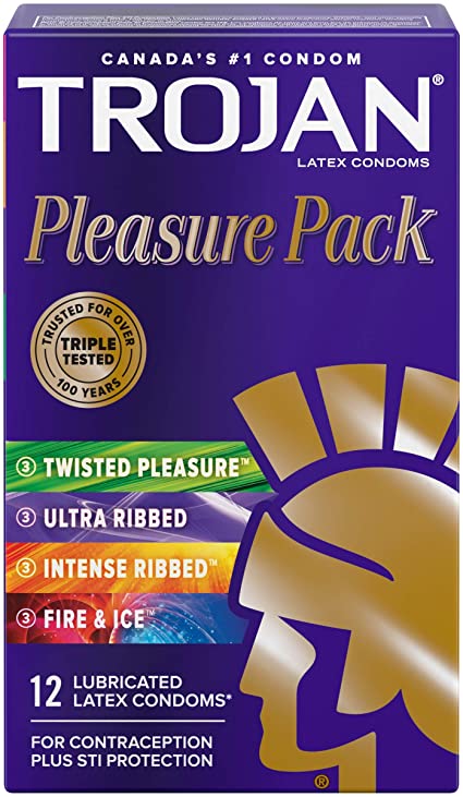 Trojan Latex Condoms Pleasure Pack - 12 condoms