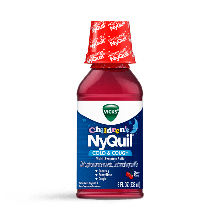 Vicks Children's NyQuil Cold & Cough Multi-Symptom Relief, Cherry Flav ...